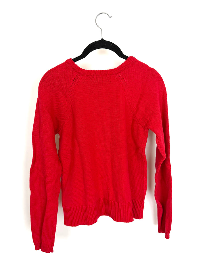 Red Knit Cardigan - Size 00/0