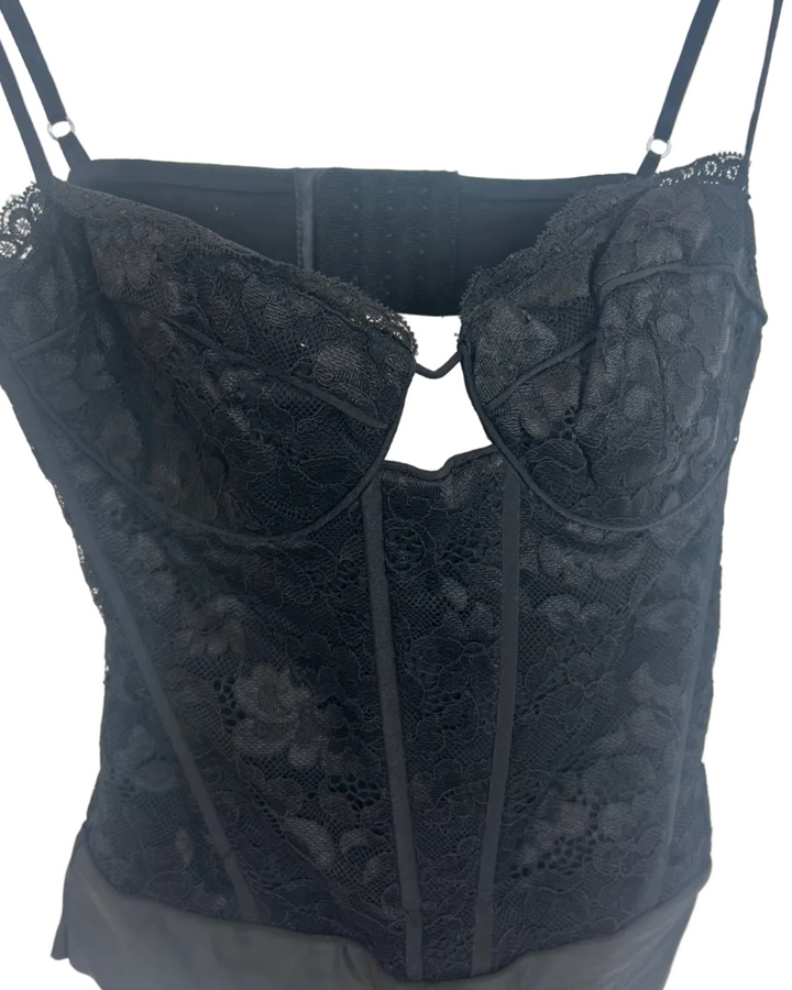 Spider Black Lace Bodysuit - Size 2