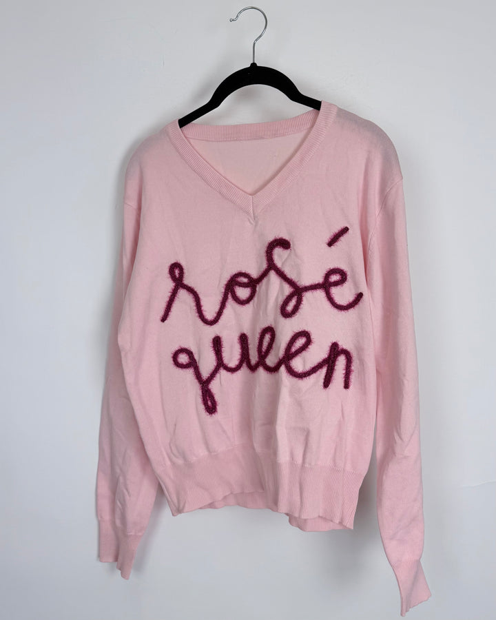 Pink "Rosé Queen" Sweater - Size 4/6