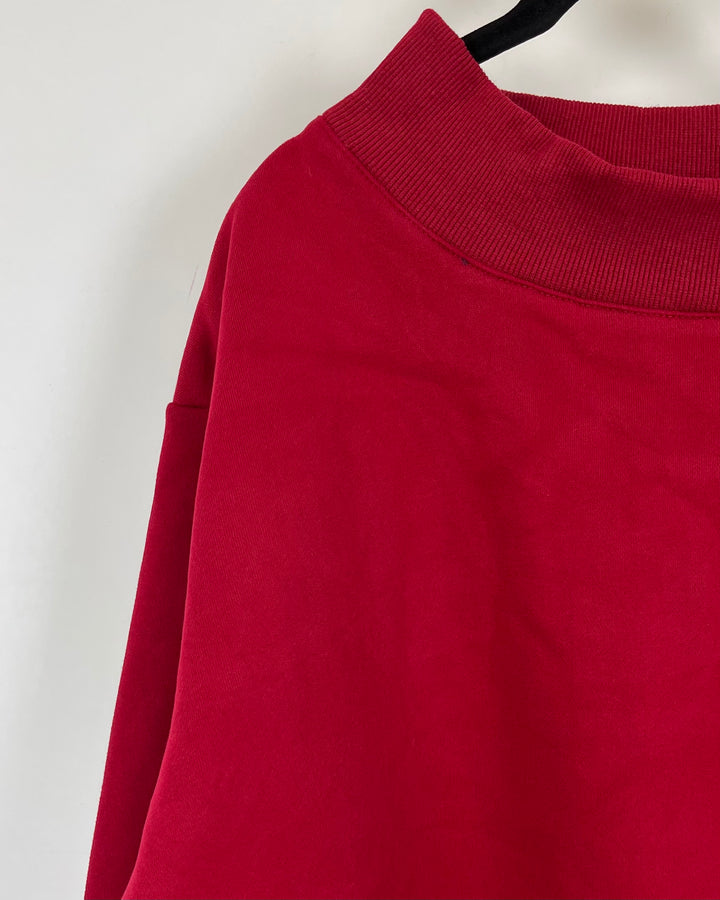 PRESALE: Red Parke Logo Mockneck Sweatshirt - S/M, L/XL and XXL