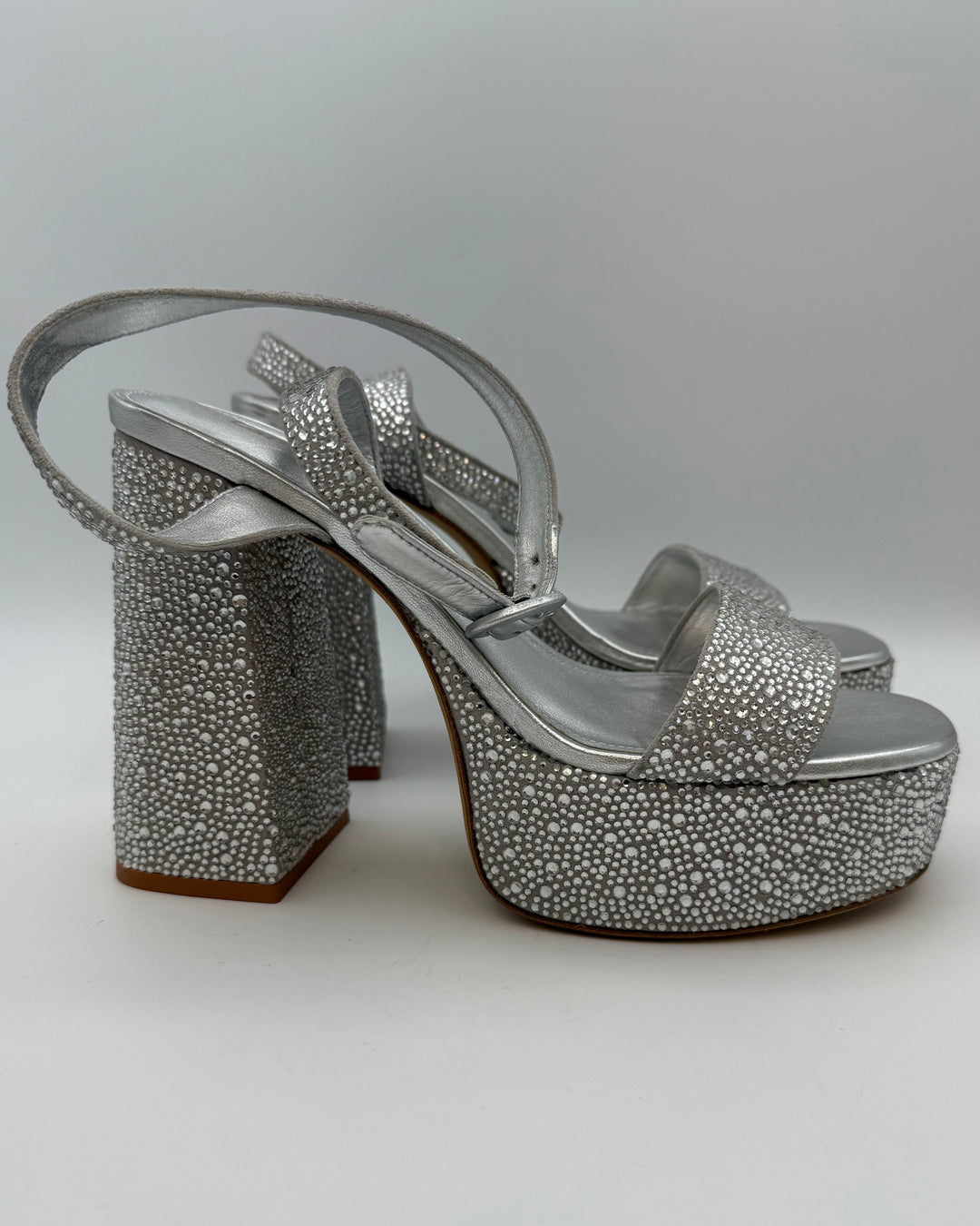 Silver Rhinestone Heels - Size 7, 8.5 and 10
