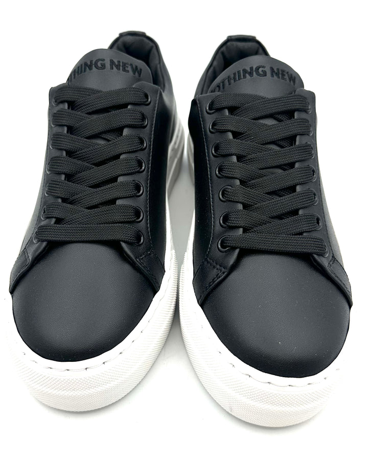 Black Leather Sneaker - Size 6