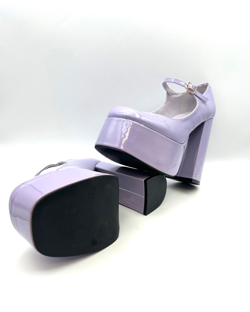 Nasty Gal Lilac Platform Mary Jane Heels - Size 6