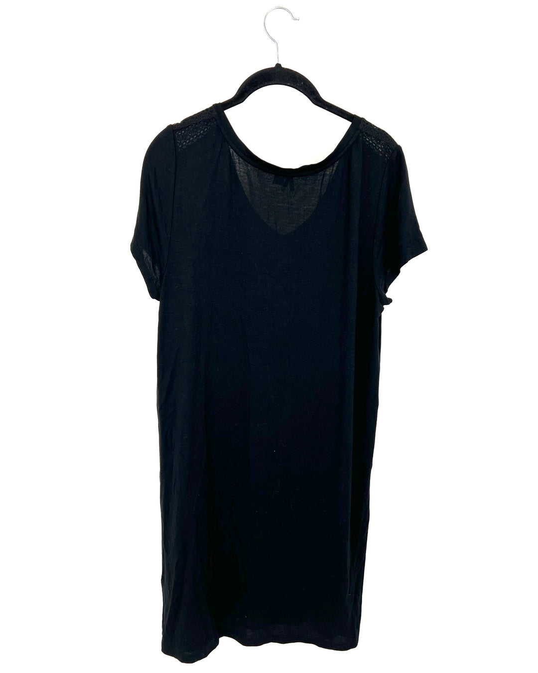 Black T-Shirt Lounge Dress - Size 4/6