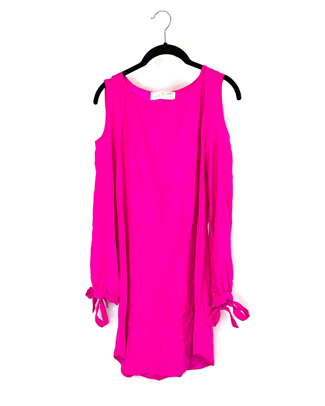 Hot Pink Long Sleeve Dress - Size 4-6