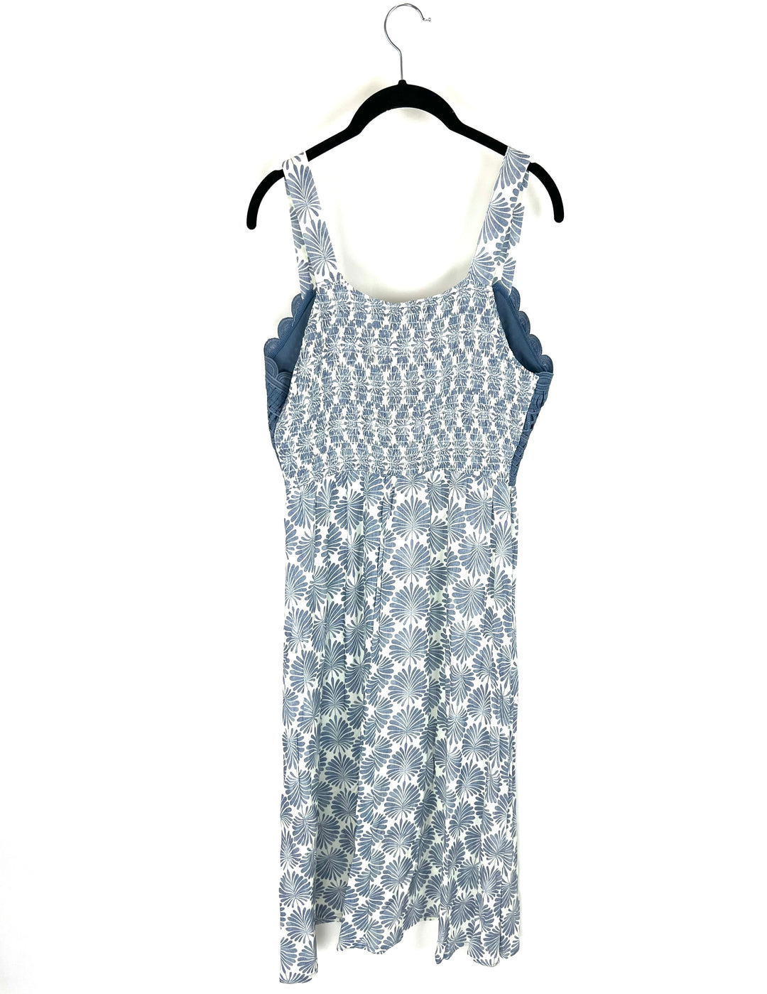 Blue And White Printed Dress - Size 6/8
