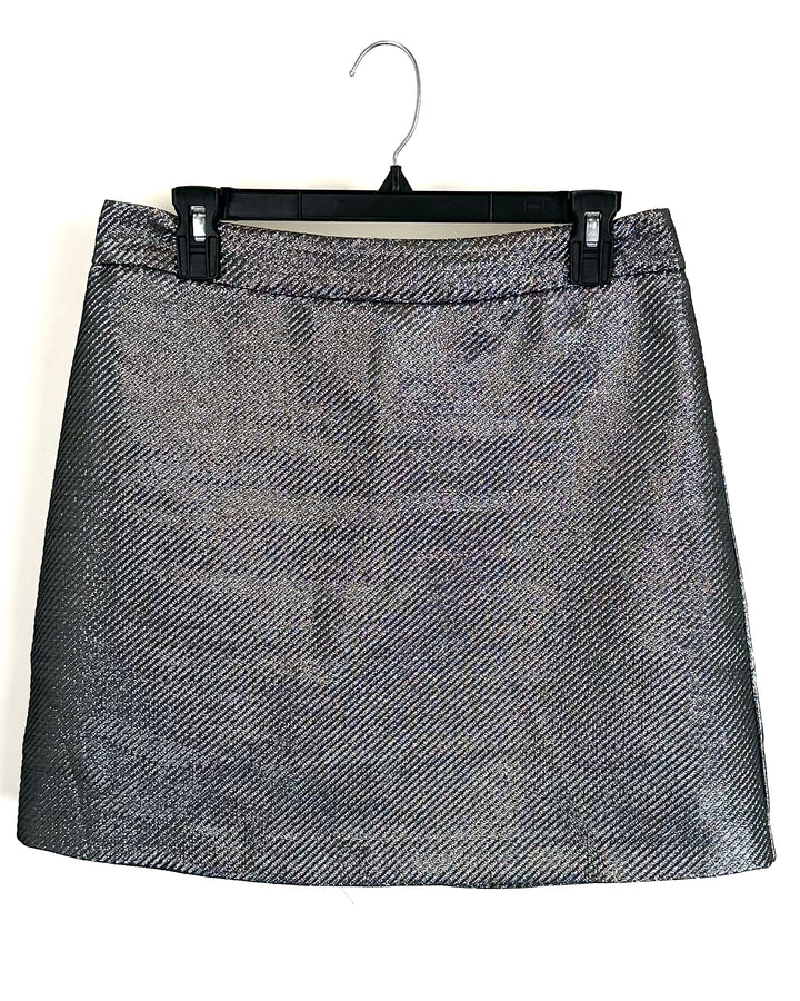 H&M Silver Metallic Skirt - Size 8