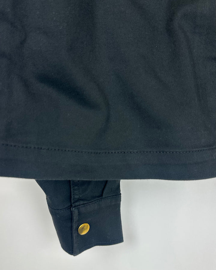 Black Lightweight Denim Jacket - Size 6/8