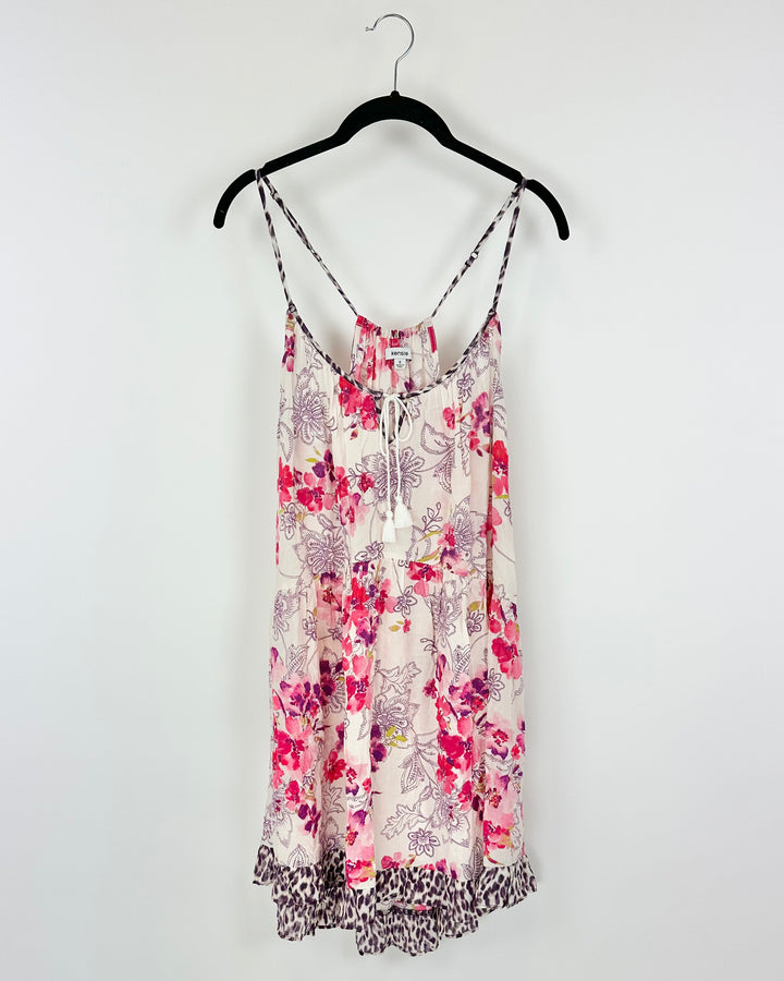 Pink Floral Dress- Size 4/6