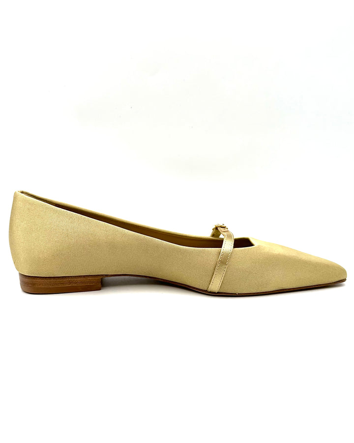 Gold Pointed Toe Ballet Flat - Size 6.5
