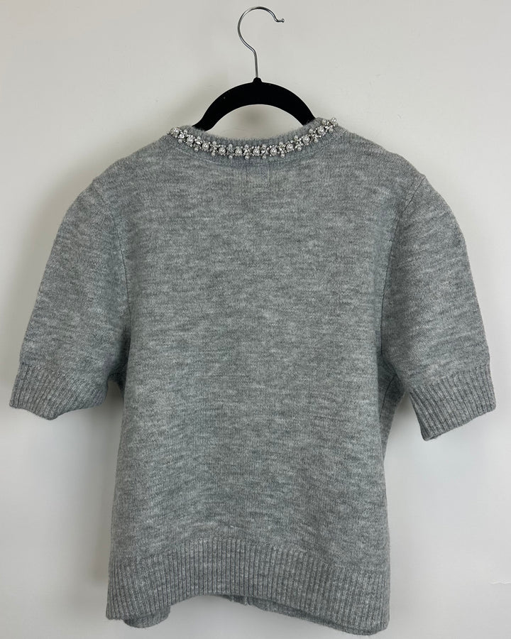Grey Knit Sweater Top - Size 2-12