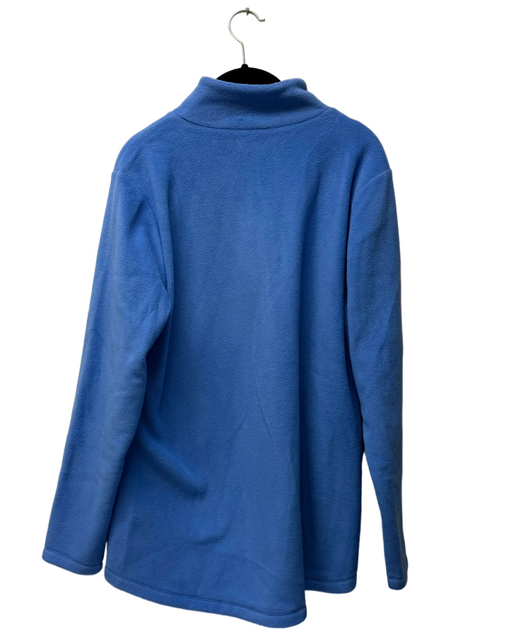 Dusty Blue Fleece Quarter Zip Pullover - Size 6/8