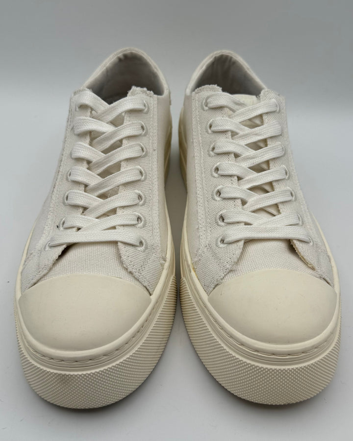 MENS Cream Canvas Sneaker - Size 10