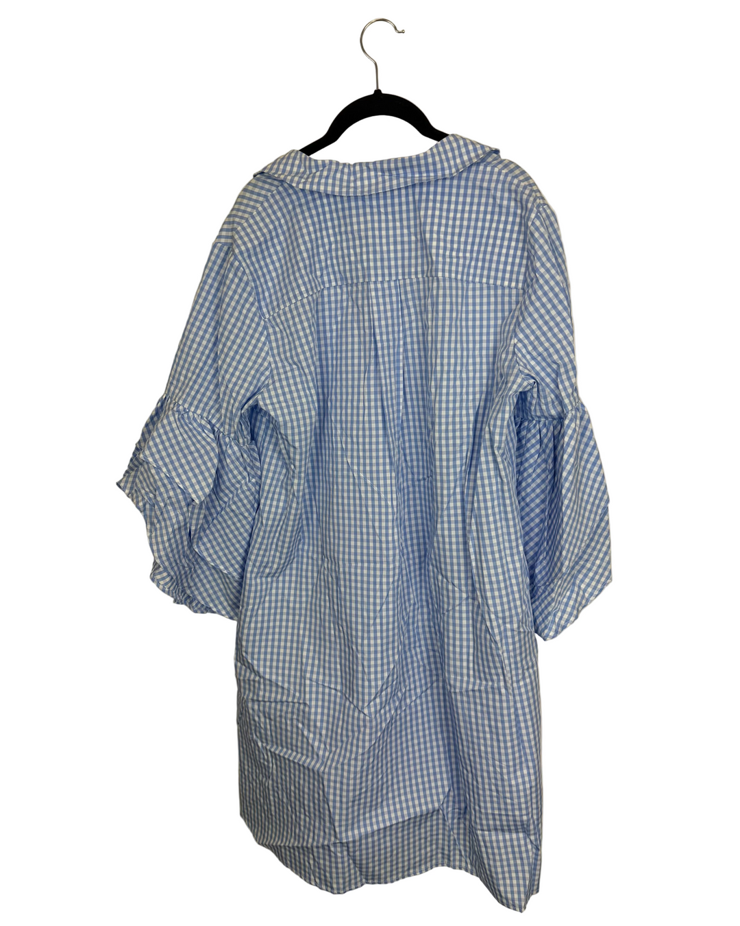 Light Blue & White Gingham Dress - Size 12