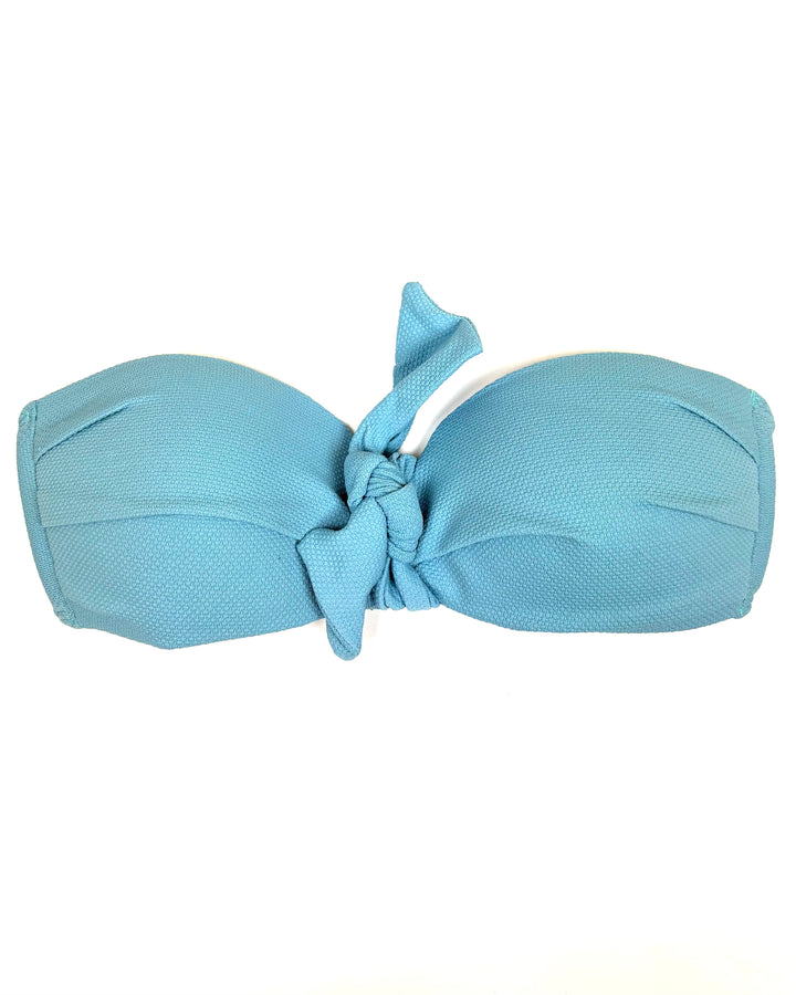 Sky Blue Textured Bikini Top - S, M, L, XL