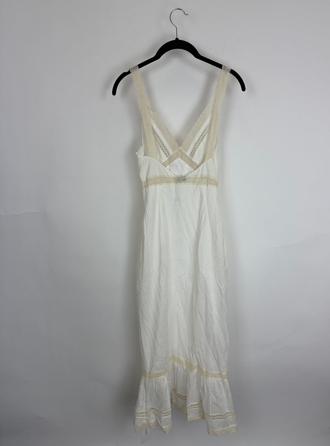 White and Cream Lace Dress - Size 0