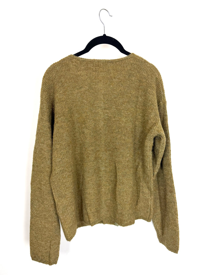 Moss Green Knit Cardigan - Size 6