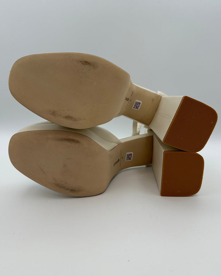 Cream Patent Leather Heels - Size 7.5, 8 and 8.5