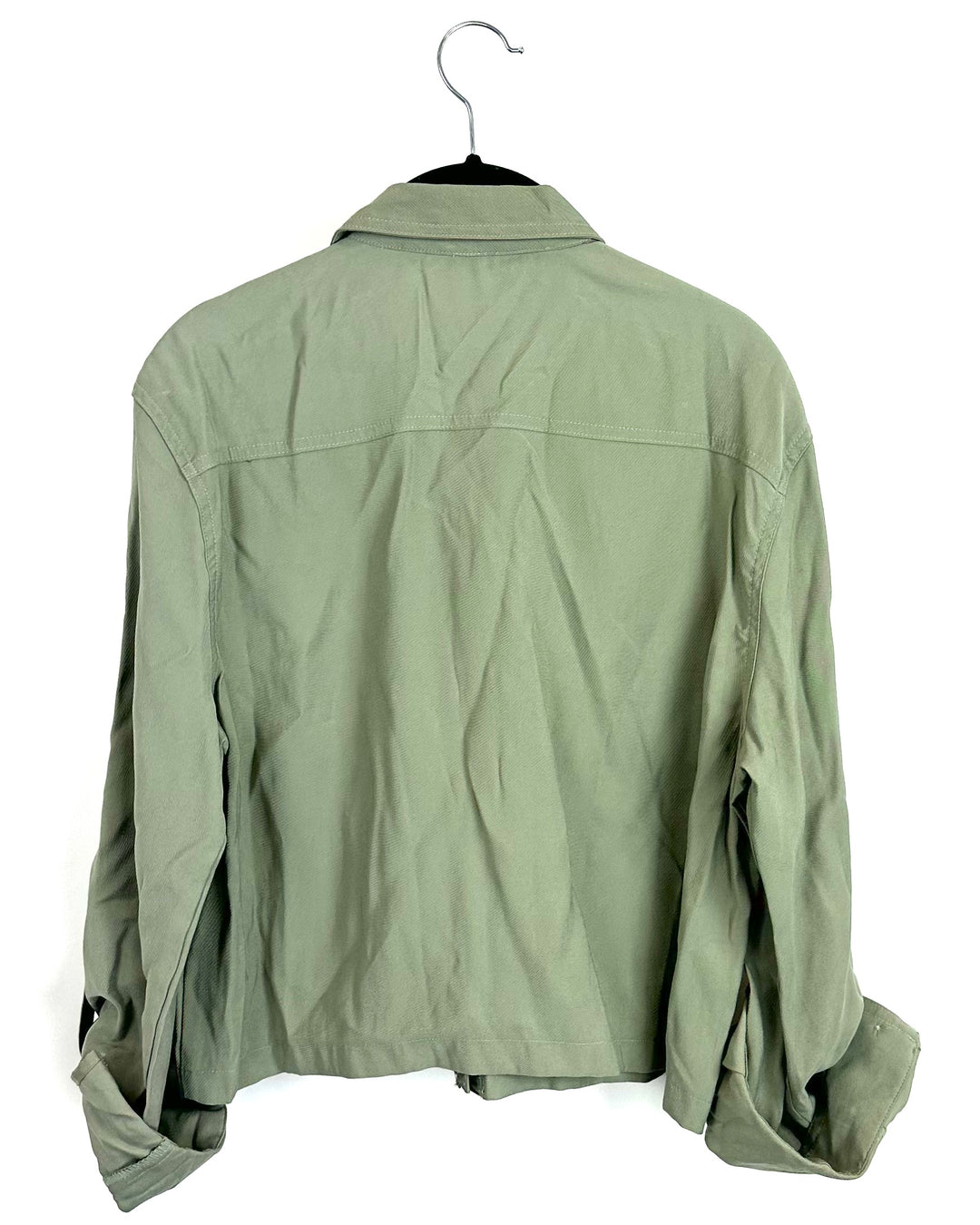 Army Green Button Up Jacket - Size 4/6