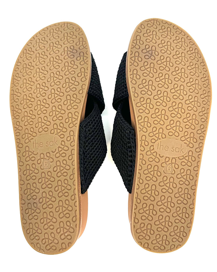 Black Criss Cross Sandals - Size 6