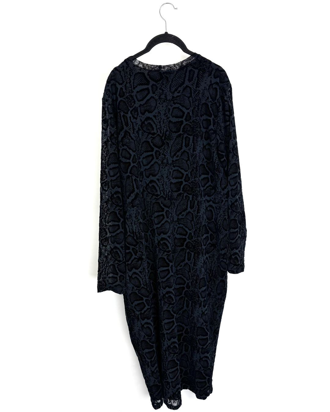 Black Velvet Animal Print Dress- Size 2x