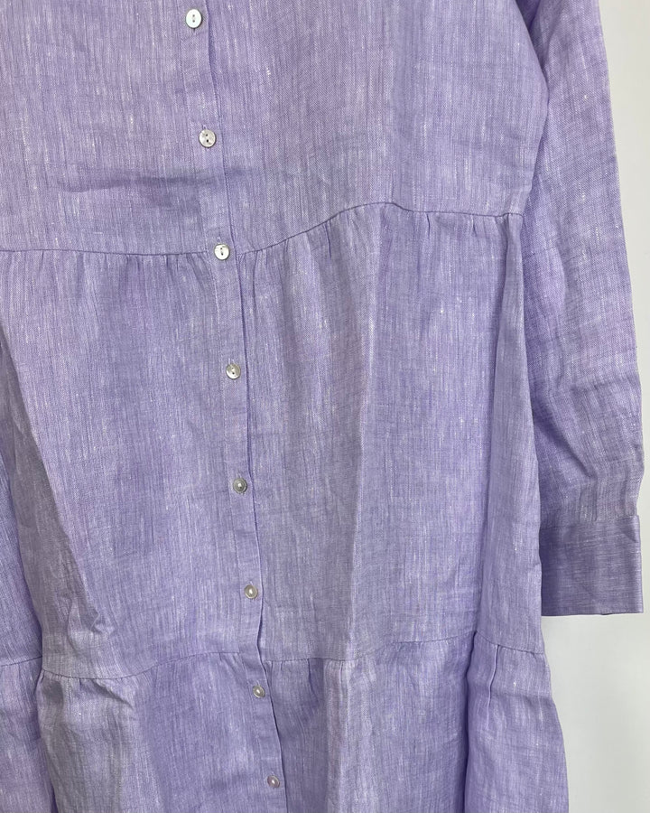 Lavender Purple Long Linen Dress - XS, S, M, L, XL