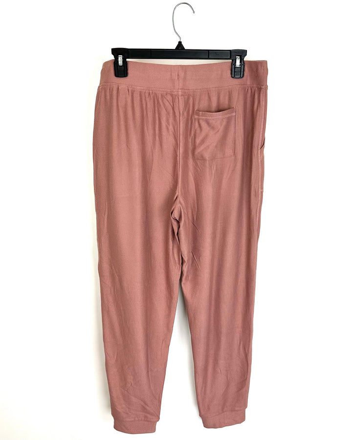Dusty Rose Pink Jogger Sweatpants - Size 8/10