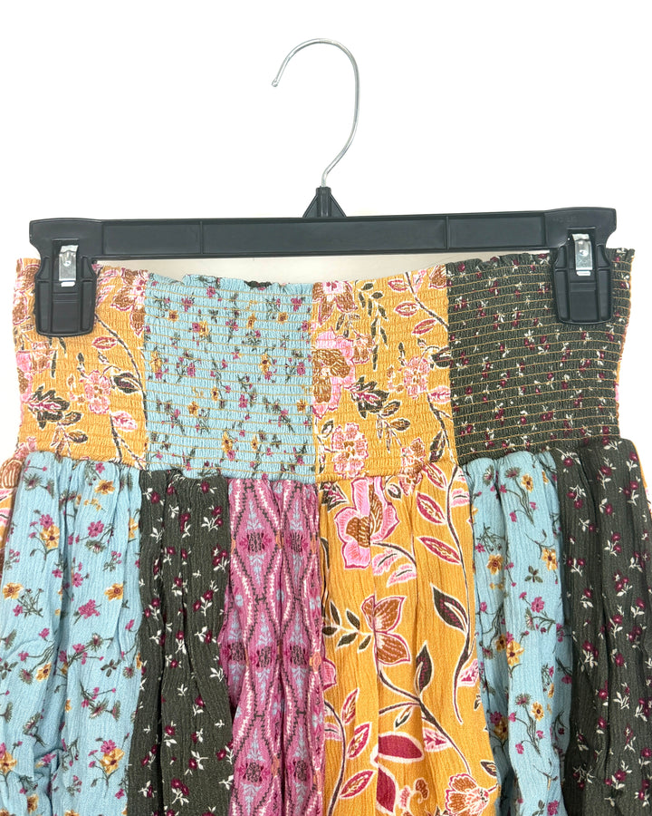 Patchwork Floral Smocked Skort - Size 2/4