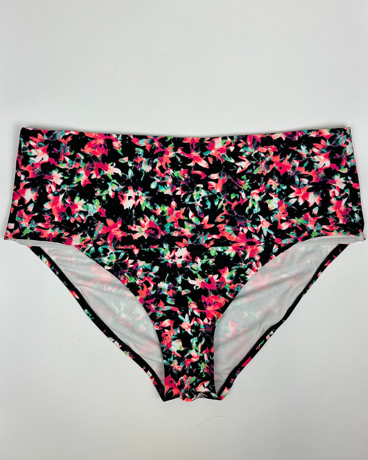 Black & Multicolor Bikini Bottom - 2X