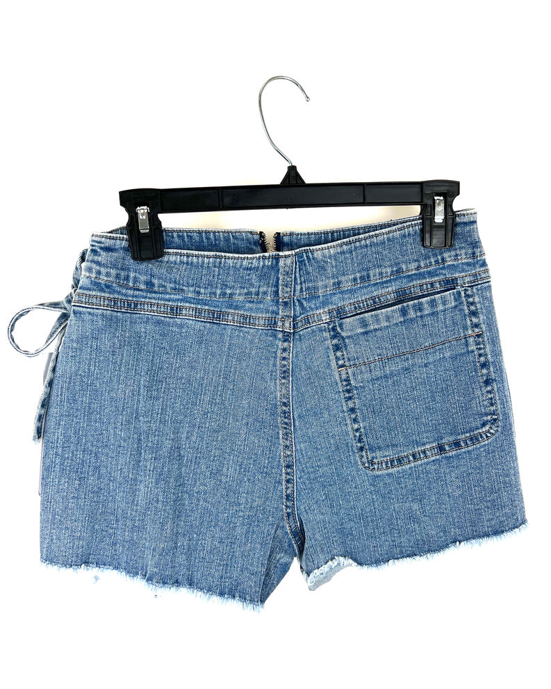 Denim Skort with Wrap Waist - Size 4/6