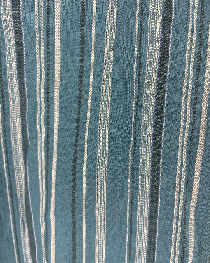MENS Ocean Blue Striped Button-Up - Medium