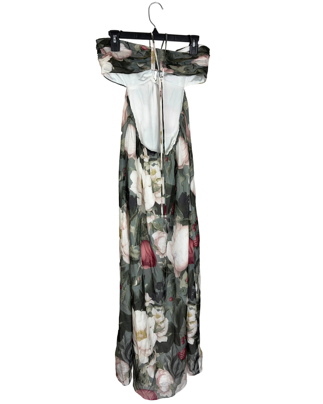 Sage Floral Halter Dress - Size 6/8