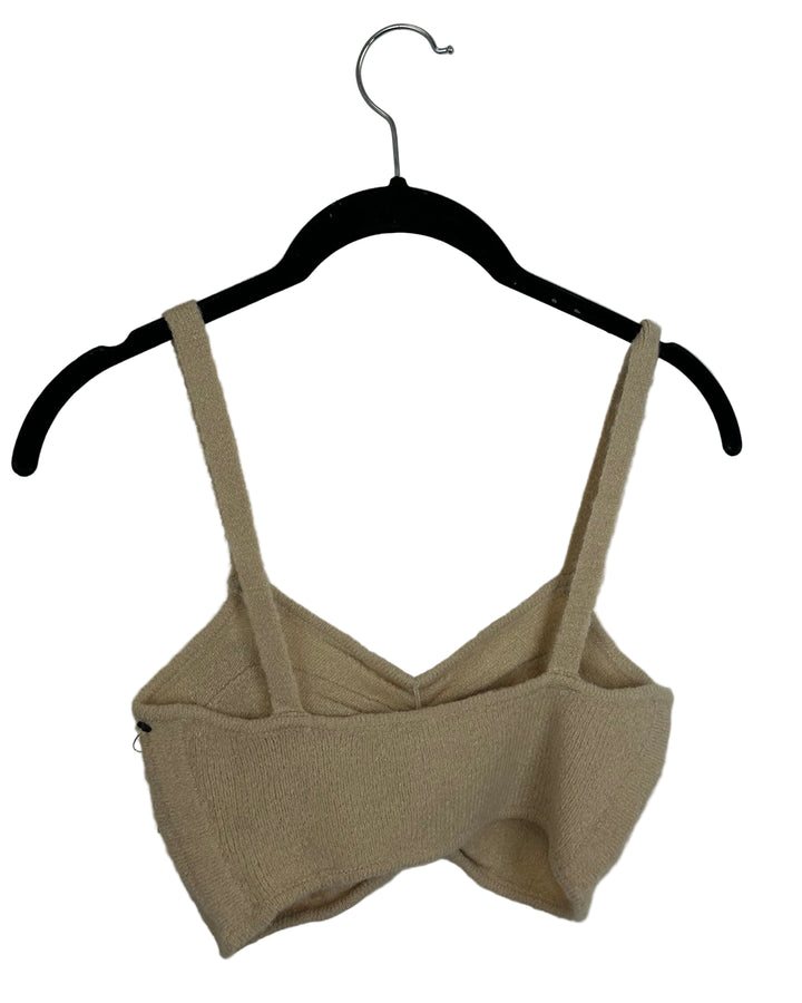 Beige Sweater Bralette - Size 2/4