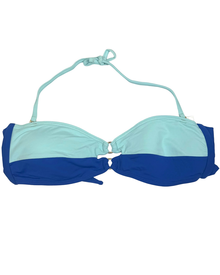 Bright Blue & Sky Blue Convertible Bikini Top - Small