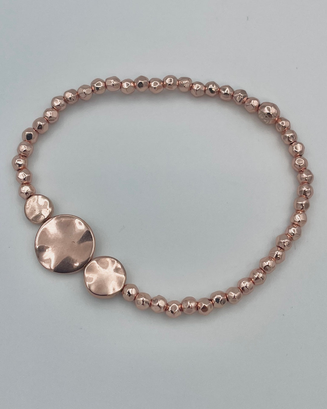 Rose Gold Beaded Elastic Bracelet