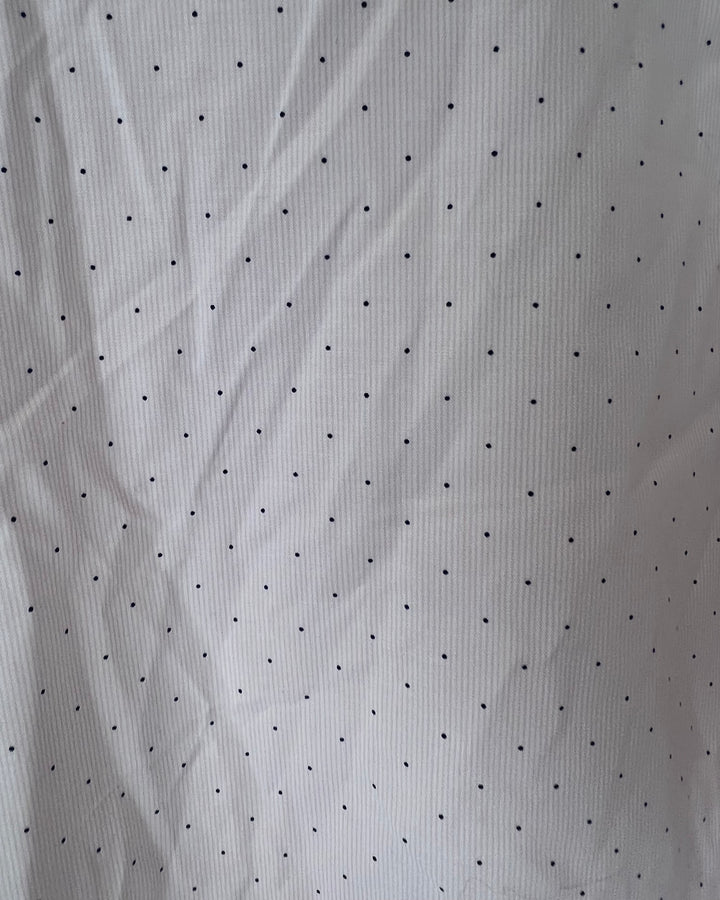 MENS Pink and Navy Polka Dot Slim Fit Dress Shirt - 15 1/2 x 35