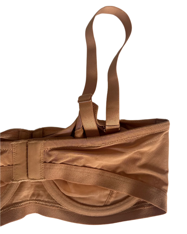 Tan Sheer Underwire Bra - 34D