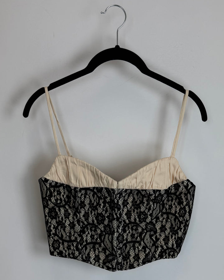 Black Lace Corset Top- Size 2/4