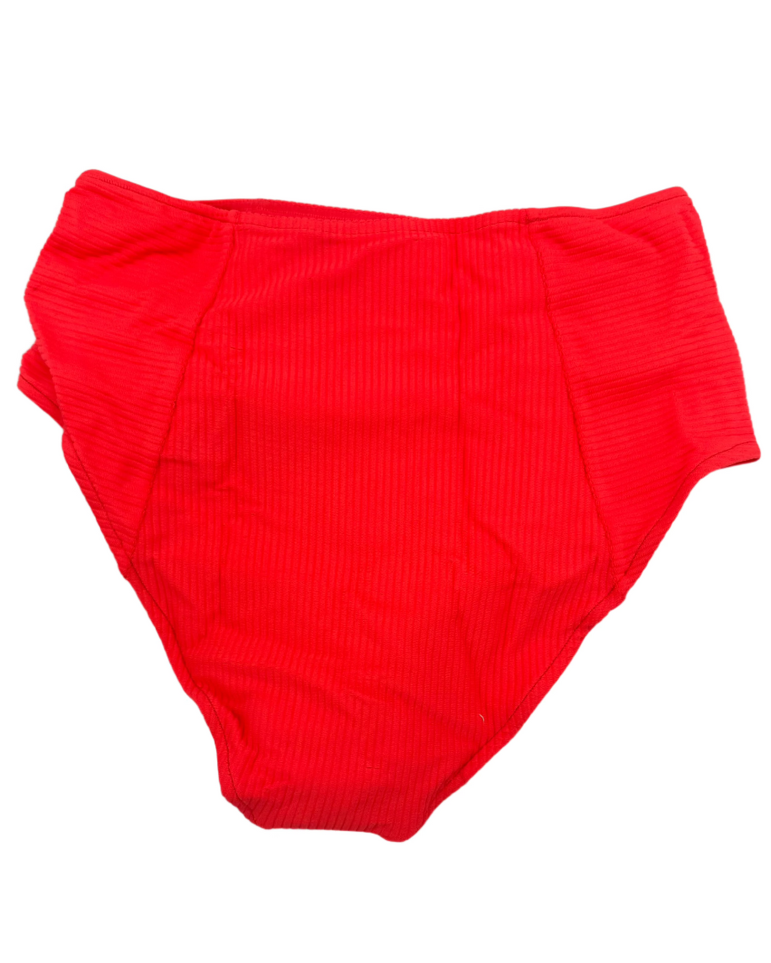 Neon Coral High Waist Moderate Coverage Bikini Bottom -  XS, S, XXL, XXXL