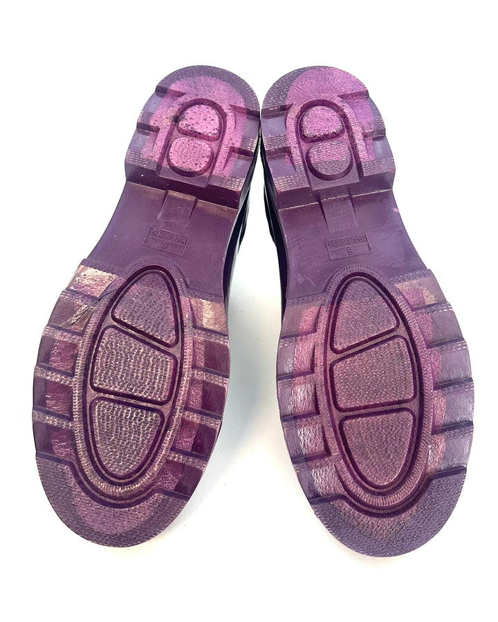 Purple Abstract Rainboot - Size 6