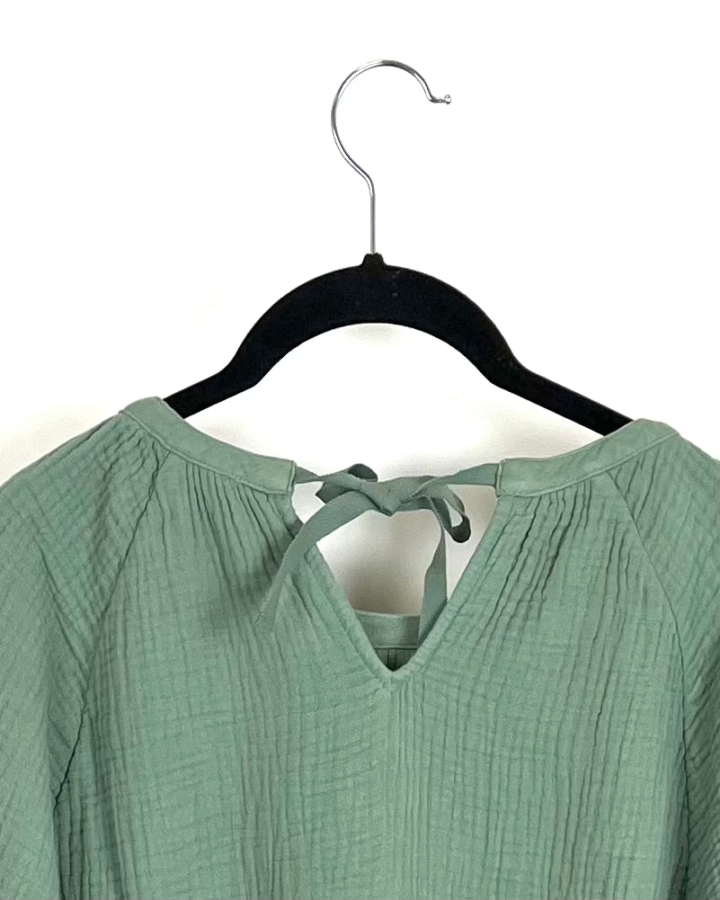 Sage Green Textured Dress - Size 0/2, 4/6, 8/10 and 12/14