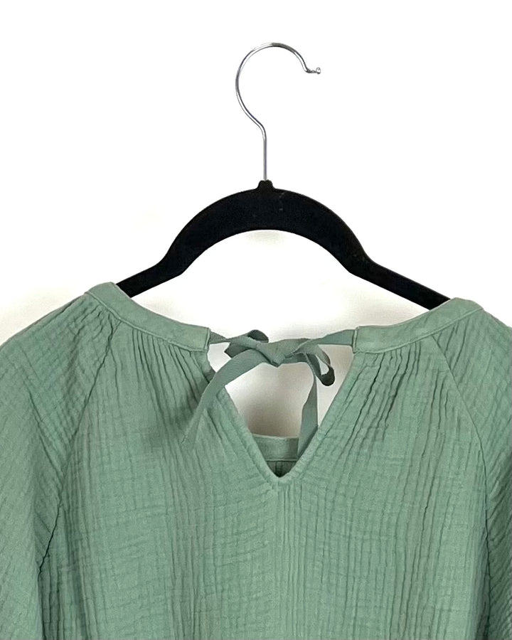Sage Green Textured Dress - Size 0/2, 4/6, 8/10 and 12/14