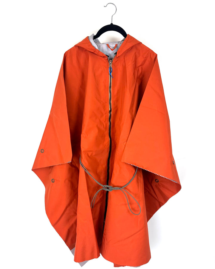 Orange Poncho With Bungee Belt - Size 6/8 and 14/16