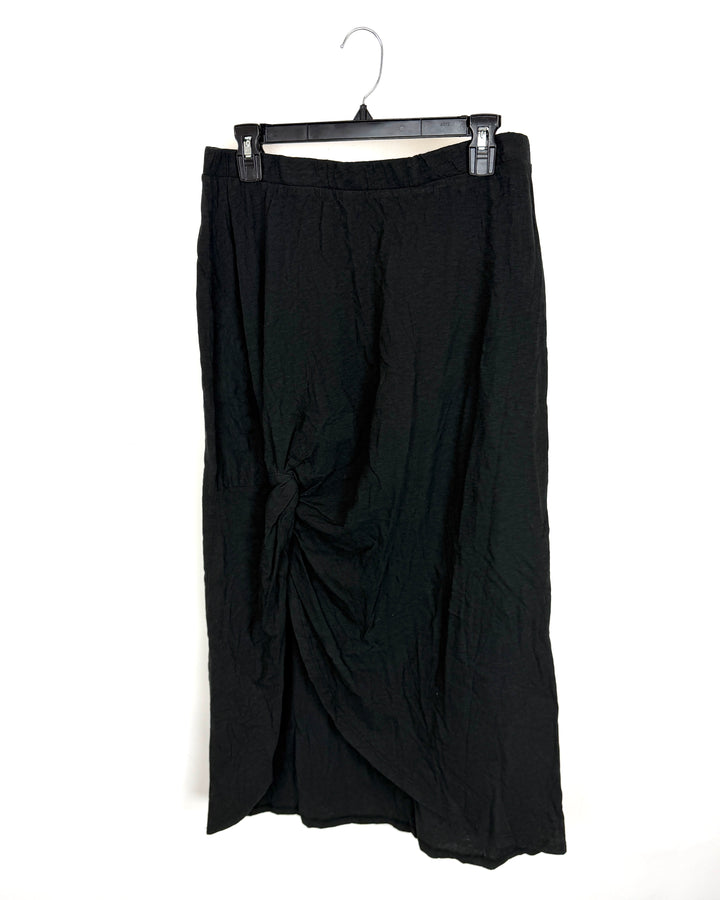 Black Side Tie Wrap Skirt- Size 10/12