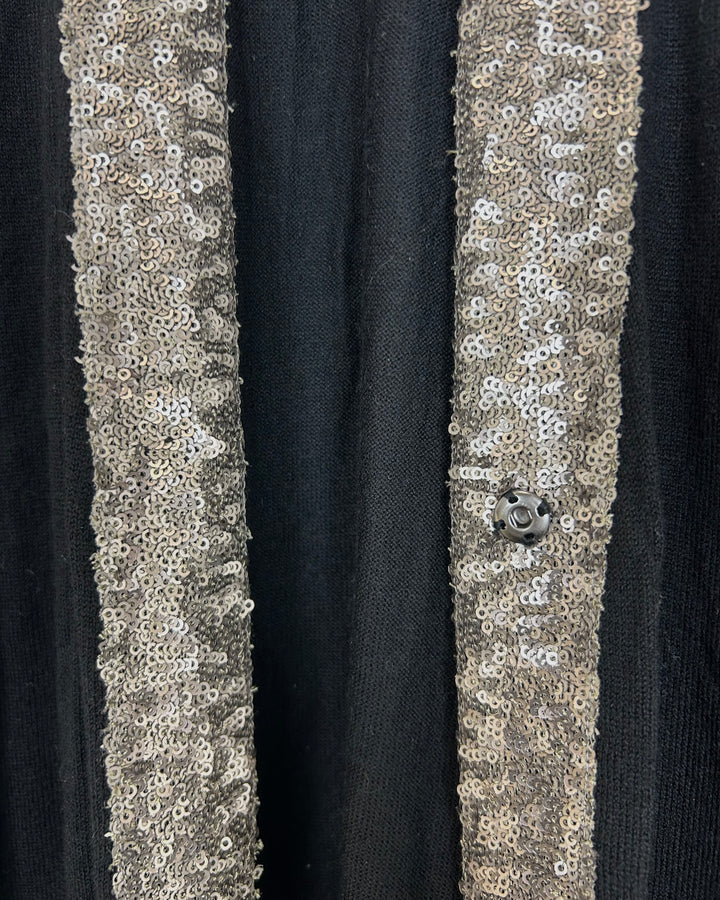 Black Sequined Cardigan - Size 6/8