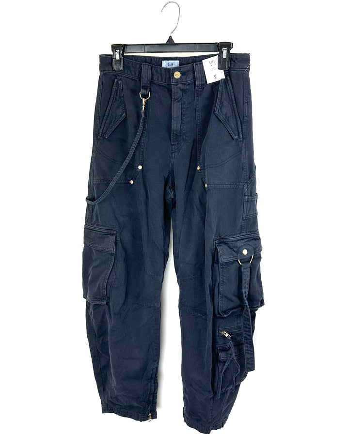 Cult Gaia Black Barrel Cargo Pants - Size 2