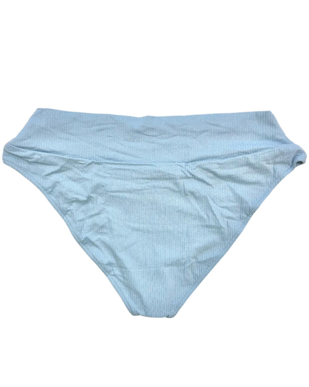 Metallic Light Blue Fuller Coverage Bikini Bottom - Extra Extra Large