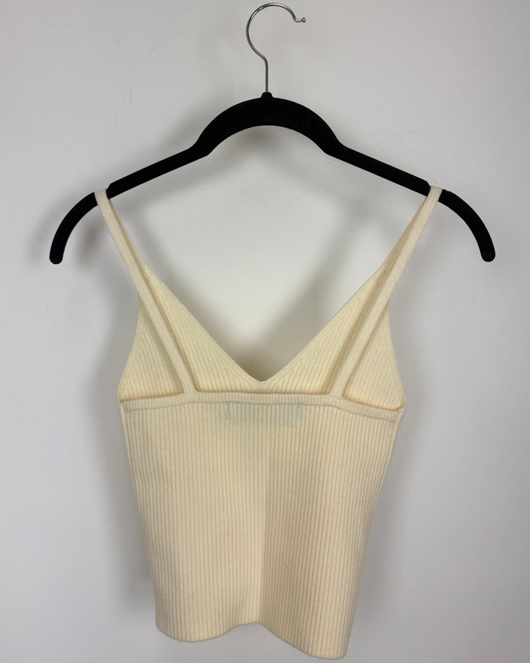 Cream Ribbed Knit Tank Top - Size 00/0 and 0/2