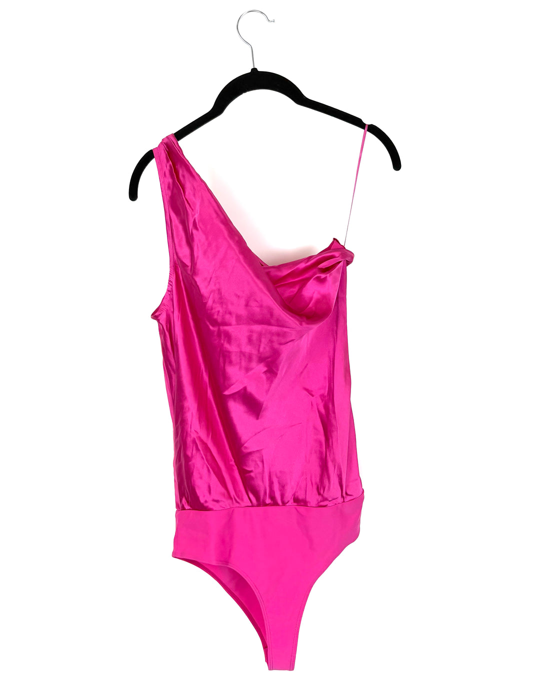 Pink One Shoulder Bodysuit - Small