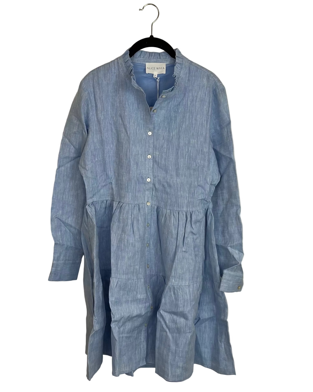 Light Blue Linen Dress - XS, S, M, L, XL